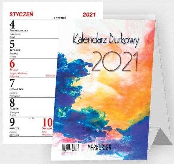 Beskidy Kalendarz biurkowy stojący pionowy spiralowany 2021