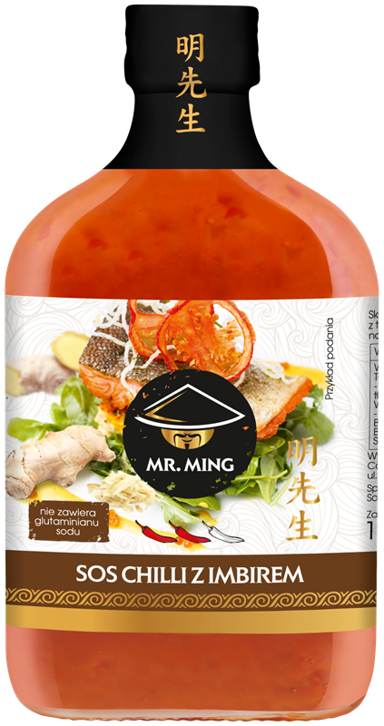 Srs. Salsa de chile Ming con jengibre
