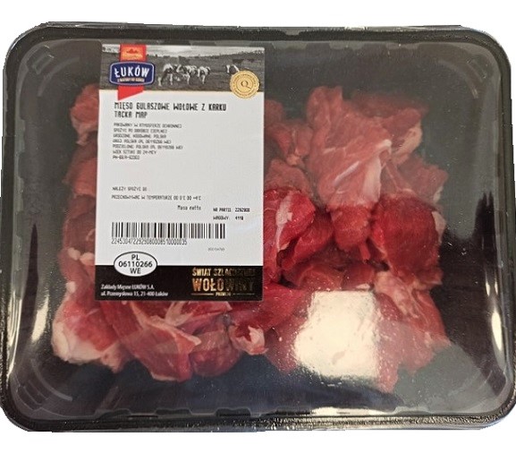 Łuków mięso gulaszowe wołowe  Z  udźca
