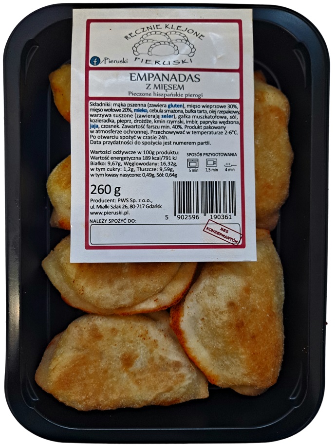 Pieruski Empanadas z mięsem  pieczone hiszpańskie pierogi ręcznie klejone