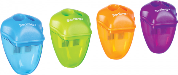 Berlingo sharpener Spike XL 2 holes mixed colors