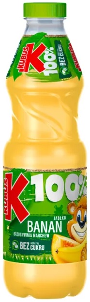 Kubuś Sok z owoców i warzyw 100% jabłko banan brzoskwinia marchew