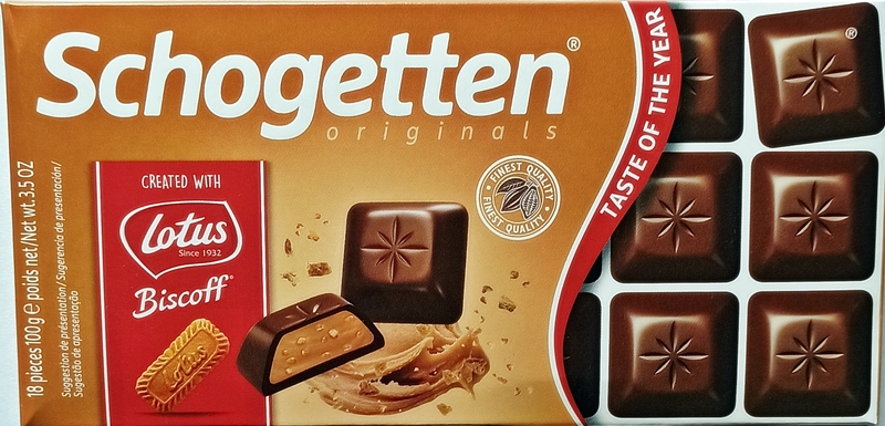 Chocolate con leche Schogetten con relleno de galleta de caramelo y crumble de galleta de caramelo
