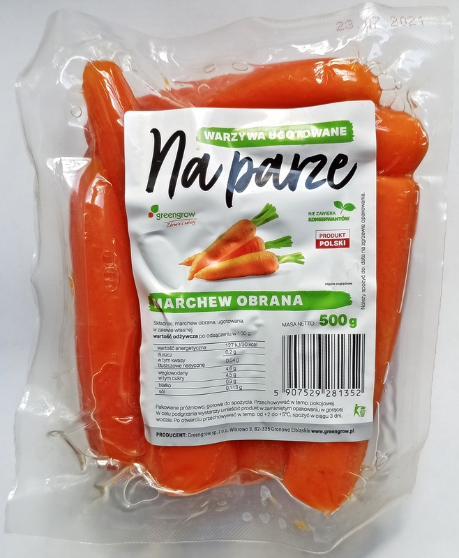Greengrow Очищенная морковь на пару