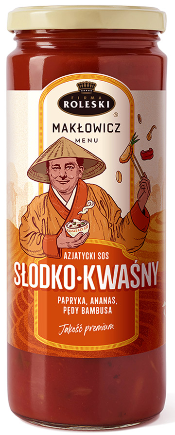 Roleski Makłowicz Menu NEW Asian sweet and sour sauce paprika, pineapple, bamboo shoots