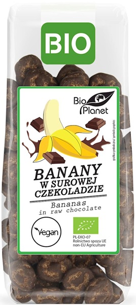 Plátanos Bio Planet en chocolate crudo BIO