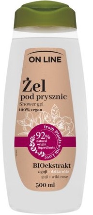 On Line Goji shower gel + wild rose 100% vegan