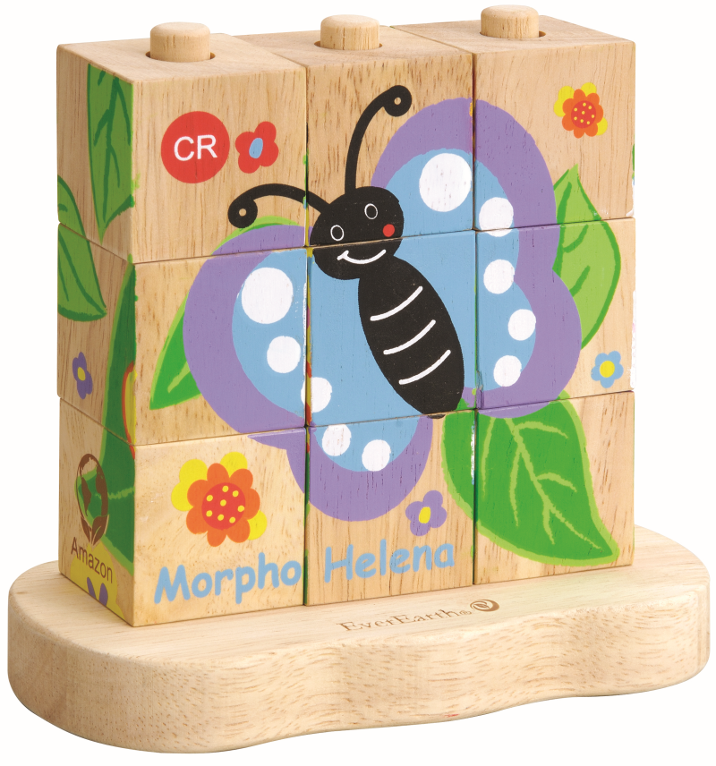 EverEarth Wooden puzzle from caterpillar to butterfly