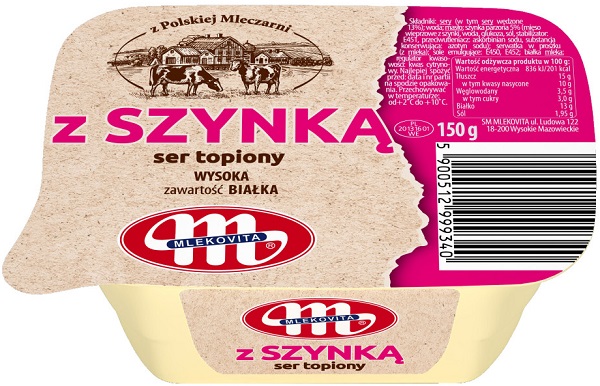 Mlekovita Ser topiony z szynką w kubku