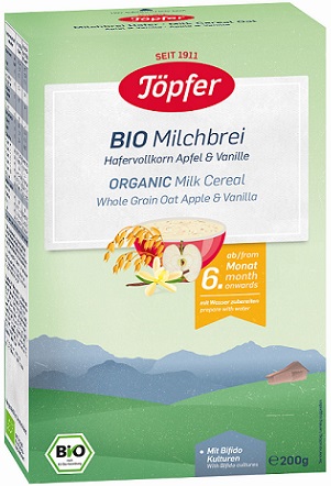 Topfer Apple and vanilla wholemeal oat porridge