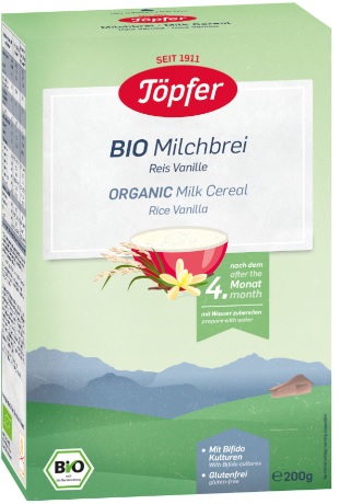 Topfer Milk rice porridge BIO vanilla flavor