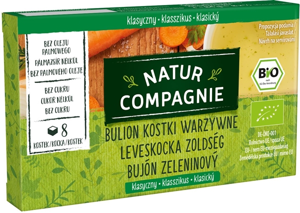Natur Compagnie Caldo de verduras en cubitos BIO 8 piezas