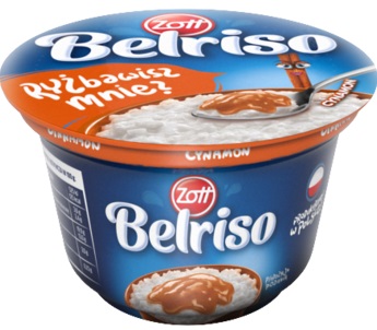 Zott Belriso Rice milk dessert Cinnamon