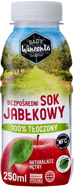 Sady Wincenta sok jabłkowy 100% tłoczony