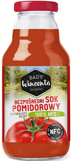 Sady Wincenta Sok Pomidorowy naturalnie mętny 100% NFC