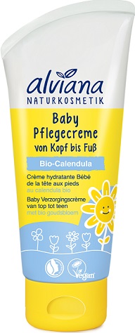 Alviana Baby Moisturizing Body Cream for children and infants with BIO Calendula