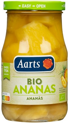 Aarts Ananas kawałki w lekkim syropie BIO