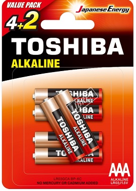 Toshiba Baterie Red Line AAA Alkaliczne LR03 1,5V