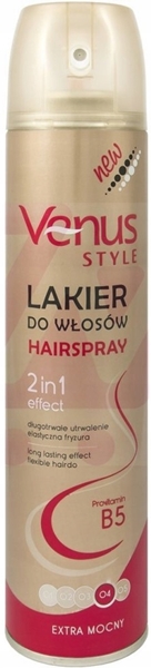 Venus Hairspray 2 en 1 fijación duradera, peinado flexible