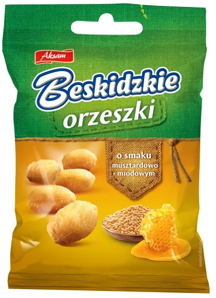 Aksam Beskidzkie peanuts with a mustard-honey flavor