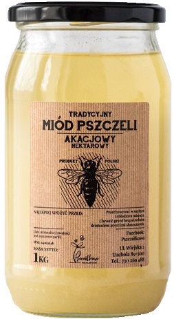 Néctar tradicional de miel de abeja y acacia