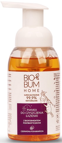 Biobum Home cleaning foam Bathrooms with bio-fermentation, Red Orange