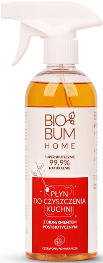 Biobum Home Kitchen cleaning liquid with bioferment, Red Orange