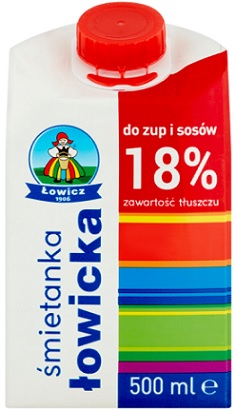 Łowicz Cream 18% para sopas y salsas