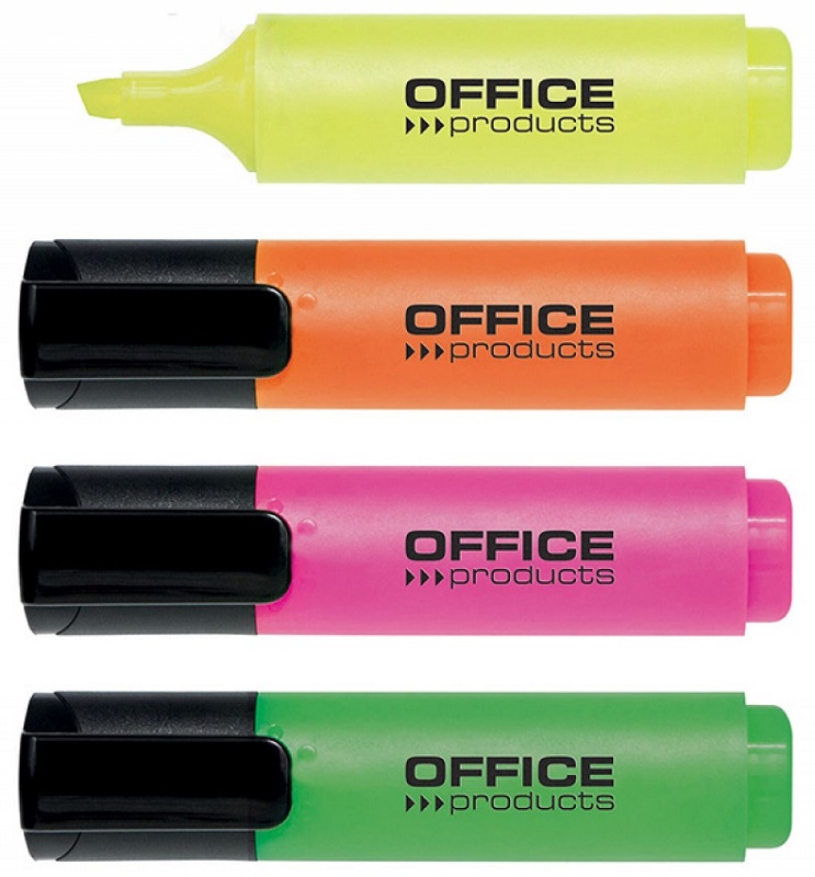 Office Zakreślacze komplet  4 kolorów 2-5MM (linia)