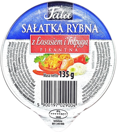Fala Sałatka rybna z łososiem i tołpygą, pikantna