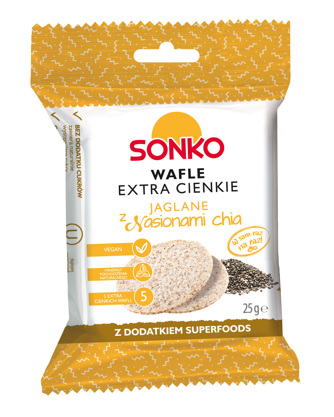 Sonko Waffles extrafinos de mijo con semillas de chía