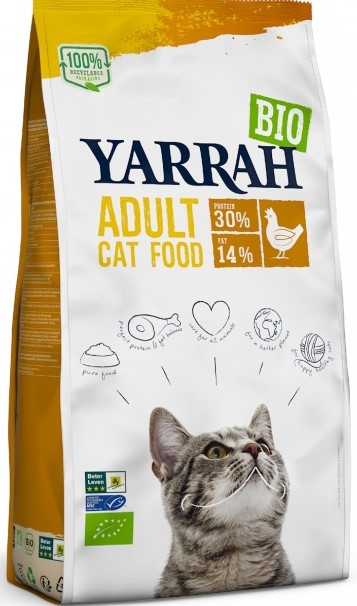Yarrah Adult comida para gatos con pollo BIO