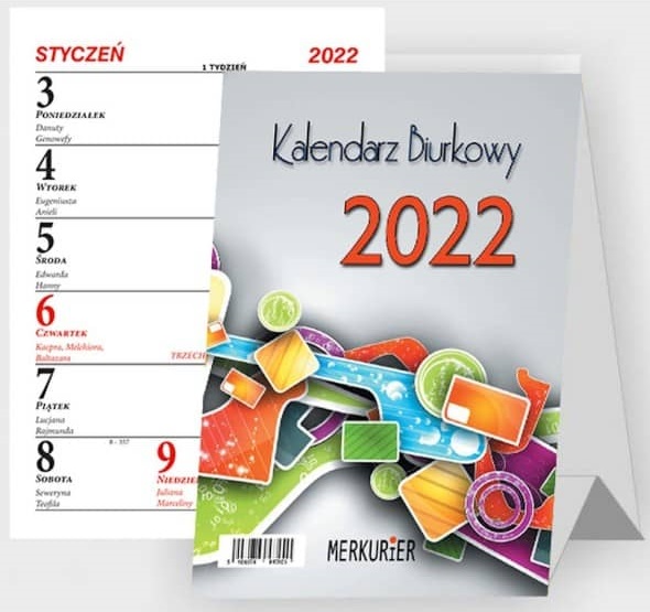 Calendario de escritorio vertical en espiral Beskidy 2022