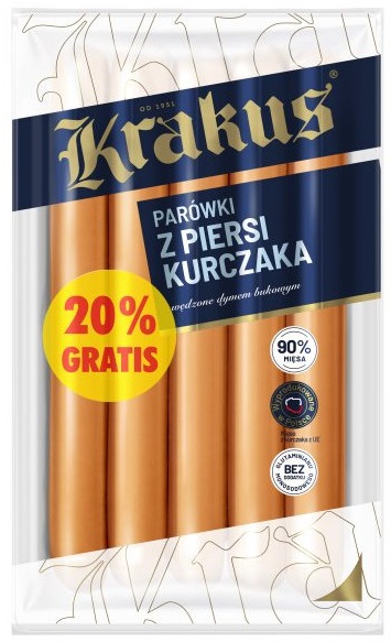 Krakus parówki z piersi kurczaka
