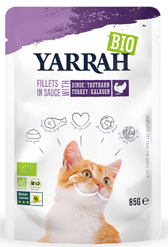 Yarrah comida para gatos adultos filetes de pavo en salsa BIO