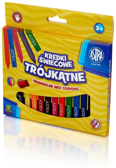 Astra Triangular crayons of 12 colors