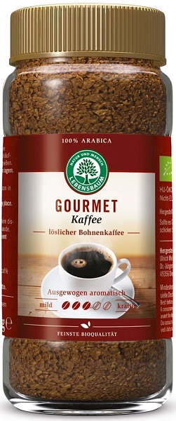 Lebensbaum Instantkaffee, gefriergetrockneter Arabica Gourmet 100% BIO