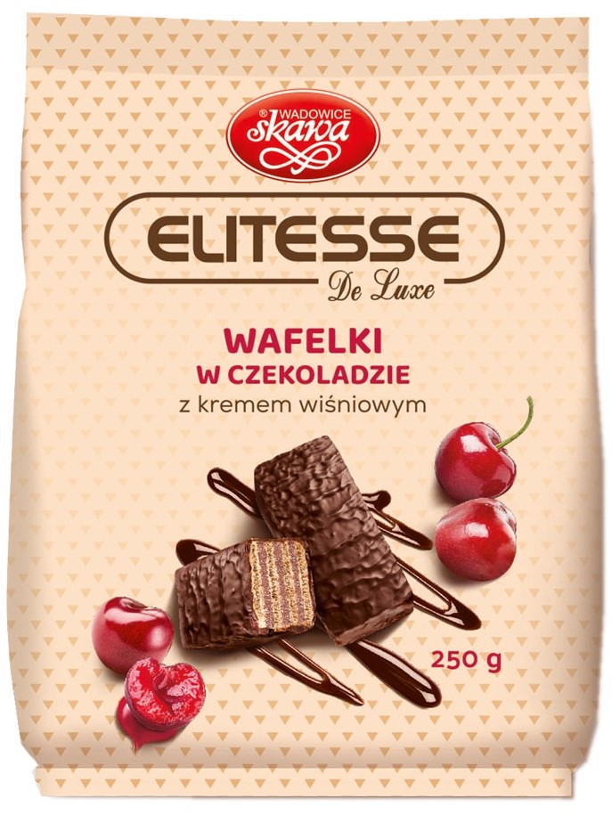 Skawa Elitesse wafelki  w czekoladzie z kremem wiśniowym