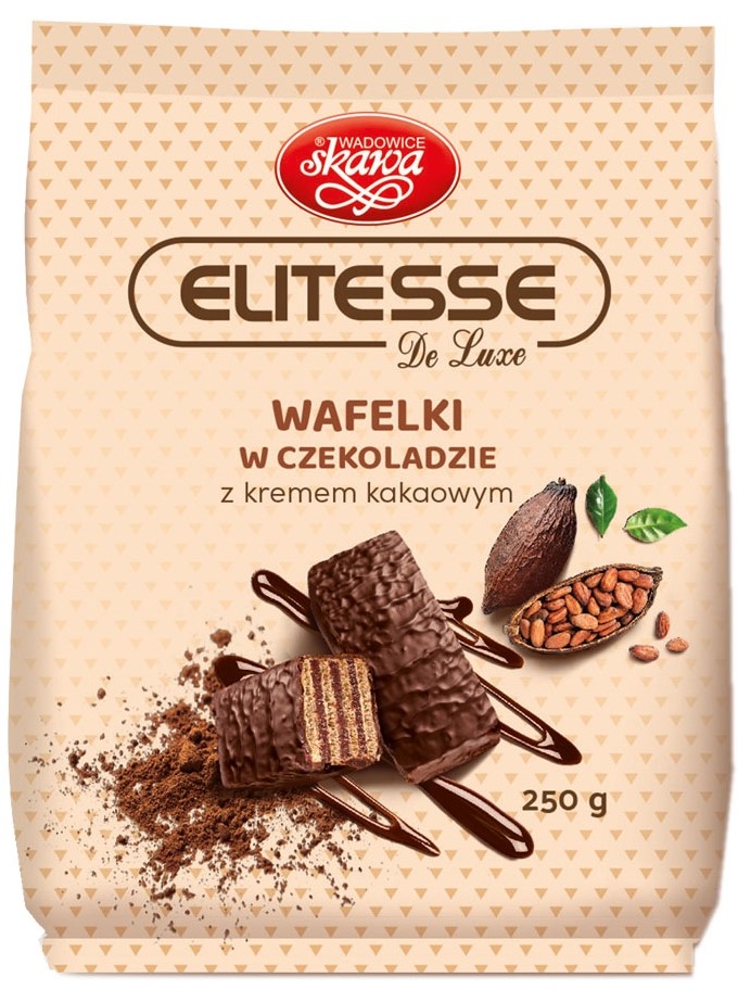 Obleas de Skawa en chocolate con crema de cacao