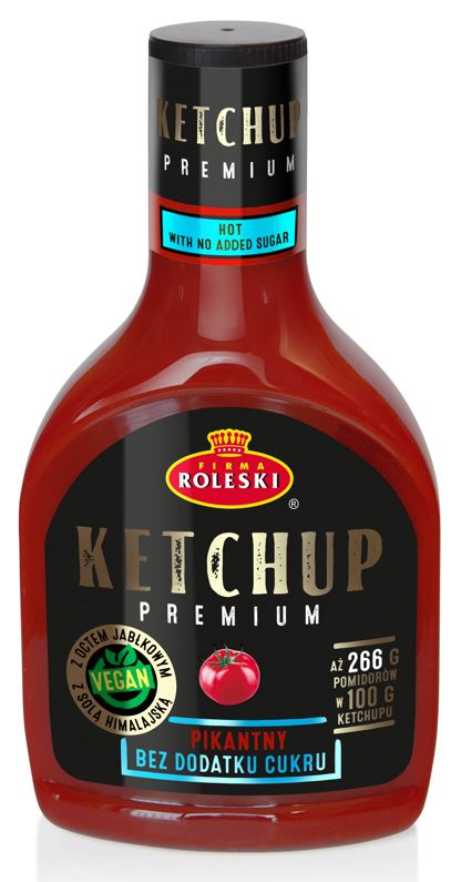 Roleski Ketchup Premium Pikantny bez dodatku cukru
