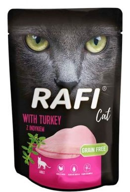 Корм Rafi Cat для взрослых кошек всех пород с индейкой