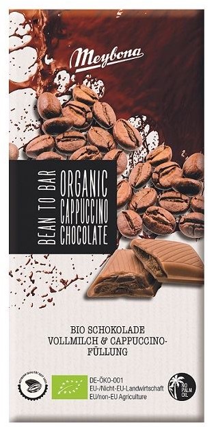 Meybona Milchschokolade mit Cappuccino BIO Füllung