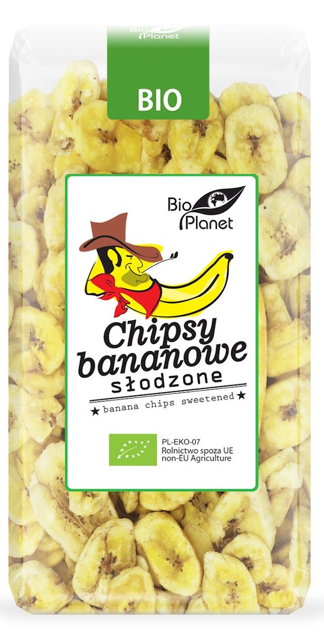 Bio Planet Chipsy bananowe słodzone BIO