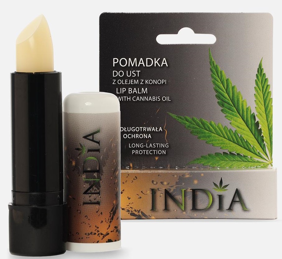 India Pomadka do ust z olejem z konopi