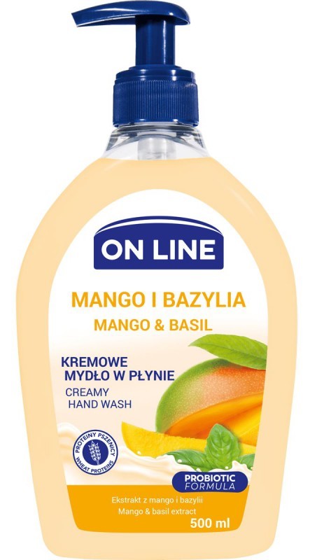 On-Line Kremowe mydło w płynie z ekstraktem z mango i bazylii