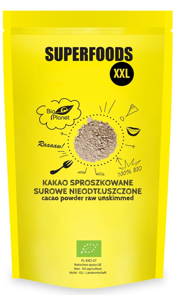 Bio Planet Kakao sproszkowane BIO surowe nieodtłuszczone