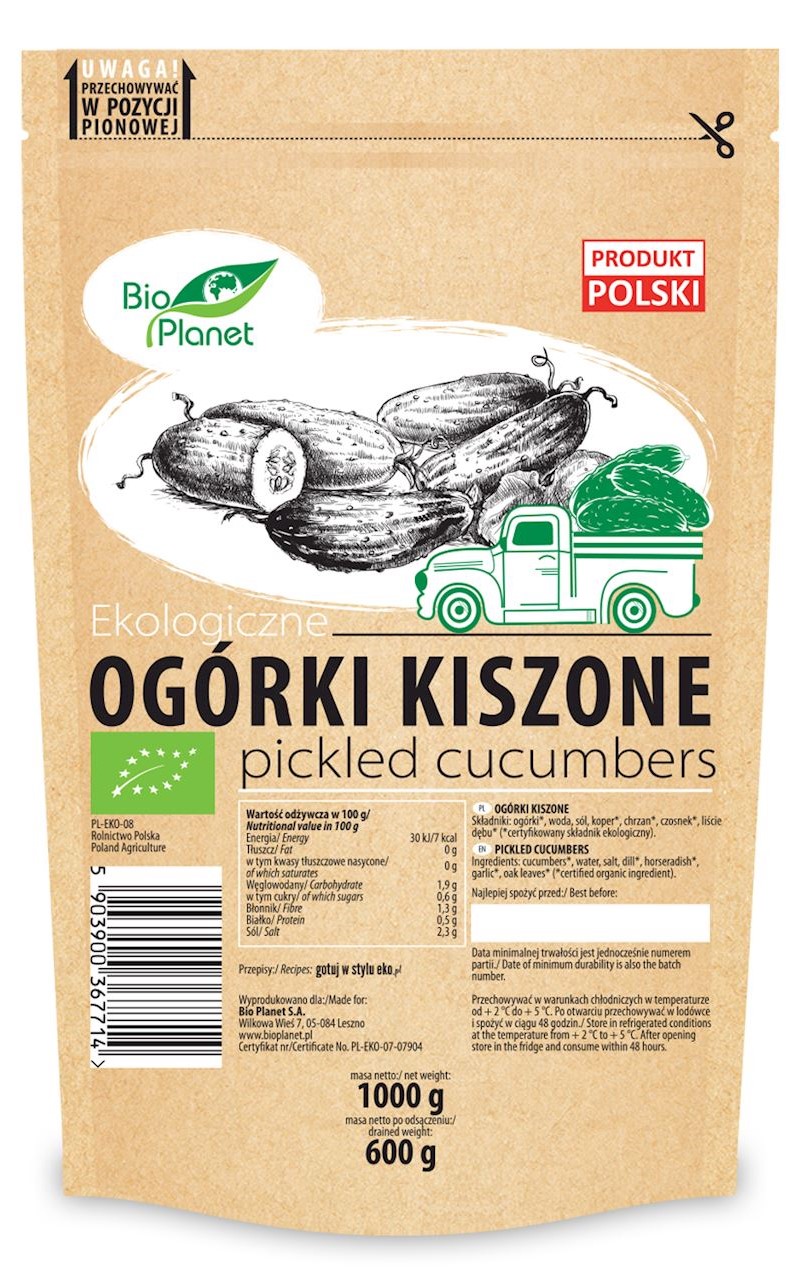 Bio Planet Ogórki kiszone BIO