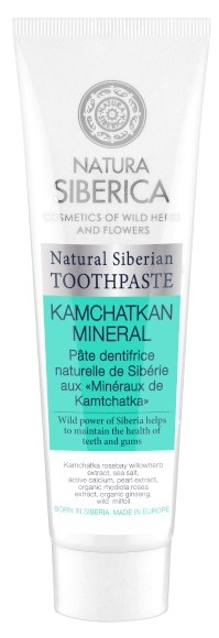 Pasta de dientes Natura Siberica que fortalece el esmalte, minerales Kamchatka