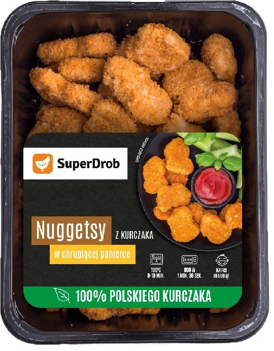 Nuggets de pollo SuperDrob en pan rallado crujiente