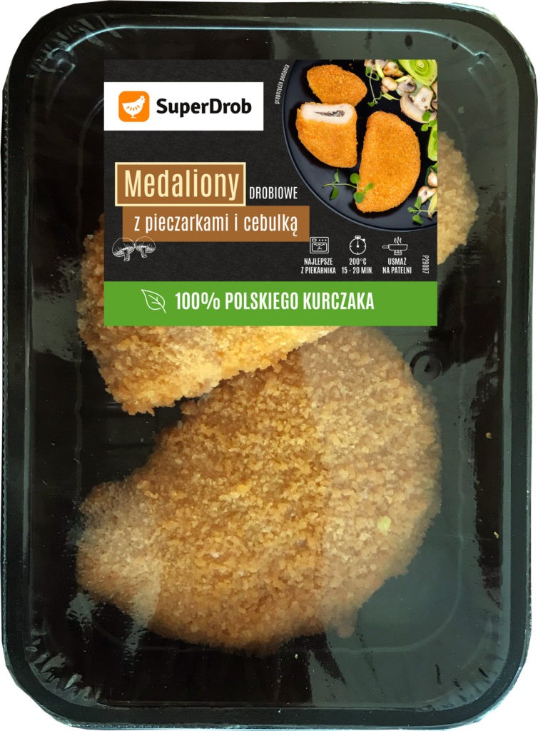 Медальоны SuperDrob Poultry с грибами и луком